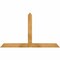 Ekena Millwork Portland Rough Sawn Timber Gable Bracket, Western Red Cedar, 60"W x 35"H x 4"D x 4"F, 14/12 Pitch GBW060X35X0404POR00RWR - alternate 1